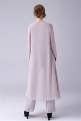 Sleeveless strap jewel casual mother's suit-Ballbella