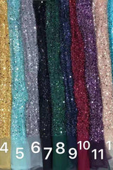 Sparkle One shoulder Sleeveless Sequined Mermaid Prom Party Gowns-Ballbella