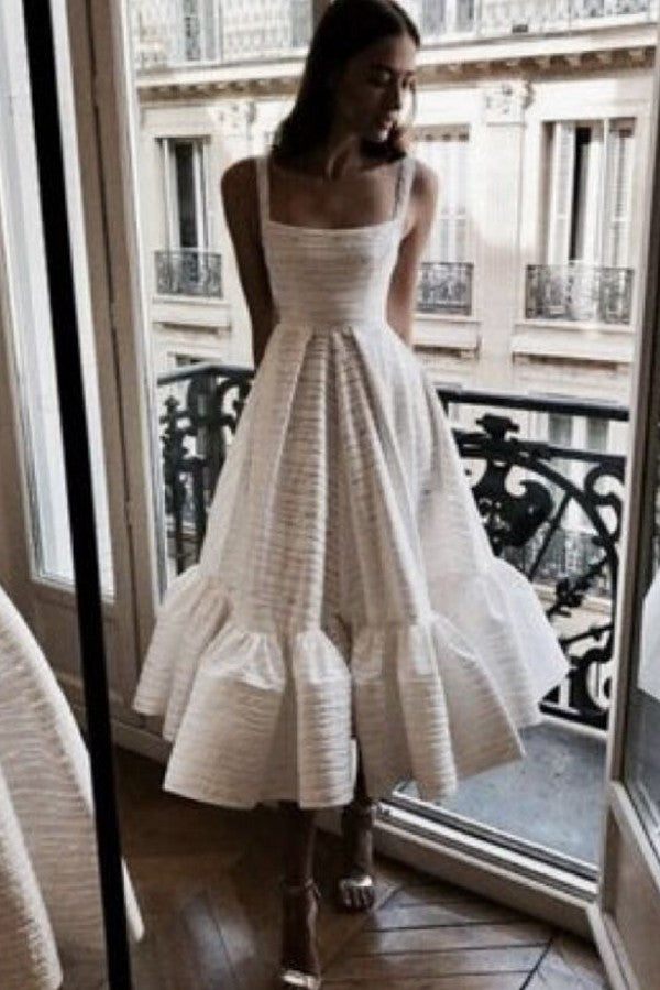 Square neck White A-line Princess Sleeveless Homecoming Dress Ballbella Square neck White A-line Princess Sleeveless Homecoming Dress Ballbella