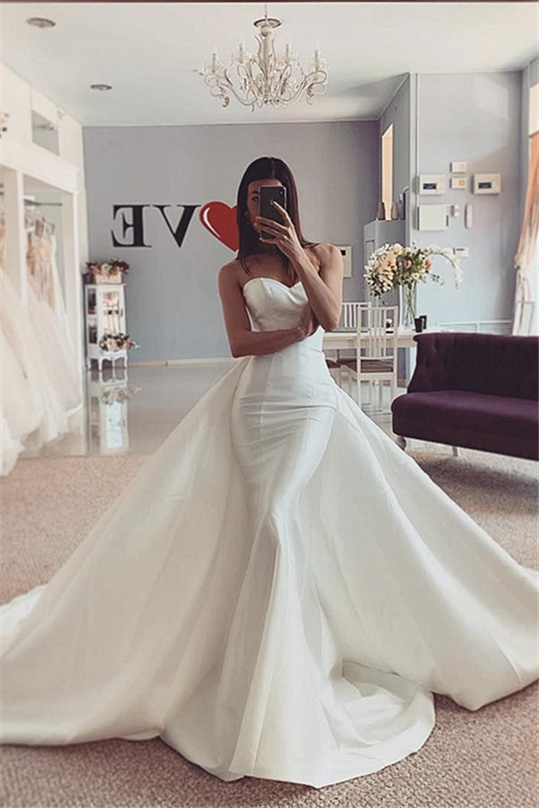 fitted lace wedding dress Ivory Mermaid Wedding Dress with Ruffled Corset – Off The Shoulder Wedding Gown with Hidden Zipper Plus Size