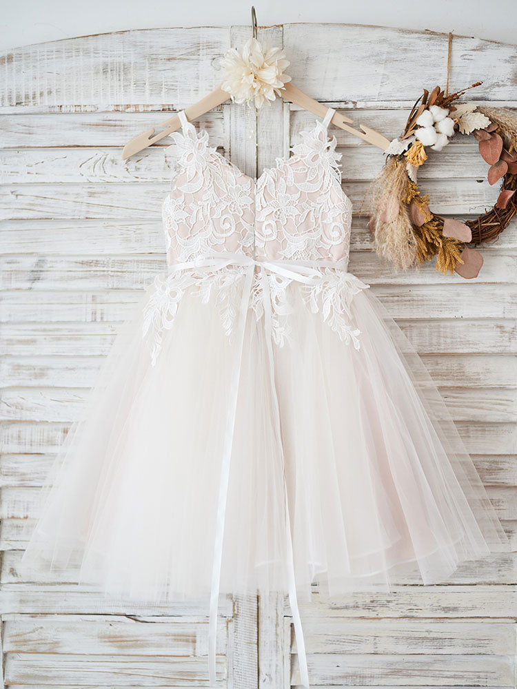 kids dresses formal Sunnypetal Gorgeous Royal Blue Tulle Ruffles Flower Girl Dresses Formal Dinners Pageant Gown