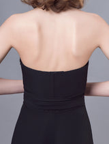 Stunning Black Jumpsuits Formal Evening Wedding Party Convertible Chiffon Long One Size Fits All Bridesmaid Dresses-Ballbella