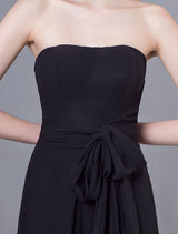 Stunning Black Jumpsuits Formal Evening Wedding Party Convertible Chiffon Long One Size Fits All Bridesmaid Dresses-Ballbella