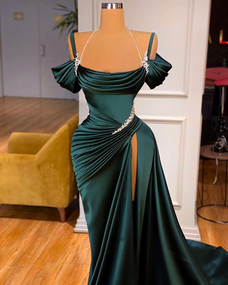 Stunning Off-the-Shoulder Mermaid Prom Dress Ruffles With High Split Ballbella Stunning Off-the-Shoulder Mermaid Prom Dress Ruffles With High Split Ballbella