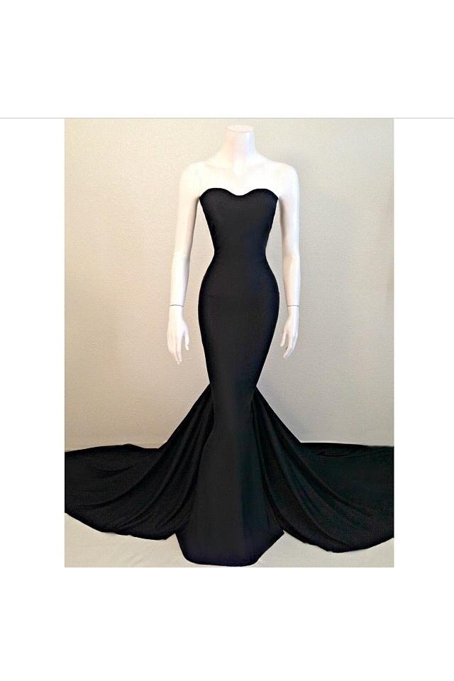 Sweetheart Black Trumpet New Arrival Evening Dresses Hottest Elegant Court Train Party Dresses Sweetheart Black Trumpet New Arrival Evening Dresses Hottest Elegant Court Train Party Dresses