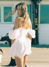 Sweetheart Sleeveless Short/Mini Chiffon Homecoming Dresses-Ballbella