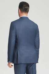 Three Flap Pockets Navy Blue Two Buttons Superior Mens Suits for Formal-Ballbella