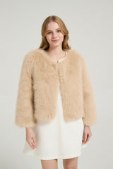 Timeless Faux Fur Long Sleeves Short Jacket Winter Wedding Shawl-Ballbella