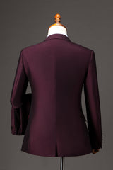 Top-Selling Men’s Business-Casual Groom’s Suit with Single Slit, Flat Collar, and Single-Breasted Closure-Ballbella