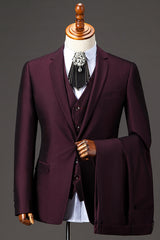 Top-Selling Men’s Business-Casual Groom’s Suit with Single Slit, Flat Collar, and Single-Breasted Closure-Ballbella