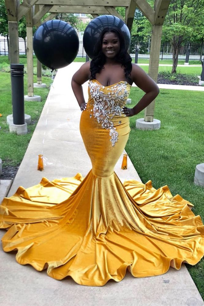 plus size prom dresses yellow Chiffon Long Sleeve V-neck Dress and glamorous evenings Trendy New Arrival Sweetheart Ginger