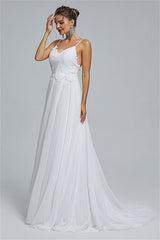 Tulle A-line Sheer Straps Sweetheart Applique Floor-length Sleeveless Wedding Dress Cover-Ballbella