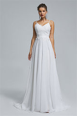Tulle A-line Sheer Straps Sweetheart Applique Floor-length Sleeveless Wedding Dress Cover-Ballbella