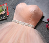 Tulle Ruffles Pink Homecoming Dress Sweetheart Short Hoco Dress-Ballbella