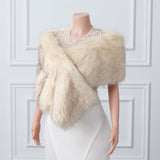 V-neck Rectangular scarf shawl Winter Wedding Wraps-Ballbella