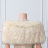 V-neck Rectangular scarf shawl Winter Wedding Wraps-Ballbella