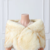 Warm Beige Ear Design Winter Wedding Shawl-Ballbella