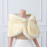 Warm Beige Ear Design Winter Wedding Shawl-Ballbella