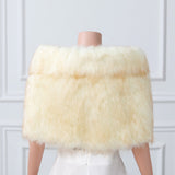 Warm Beige Ear Design Winter Wedding Shawl-Ballbella