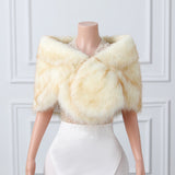 Warm Beige Ear Design Winter Wedding Shawl-Ballbella