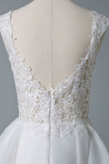 Wedding Dresses A-line Jewel Neck Sleeveless Tulle Short Bridal Dress-Ballbella