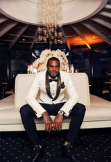 Wedding Suits groom Mens Suits Formal Jacquard Best Men Marriage Tuxedos-Ballbella