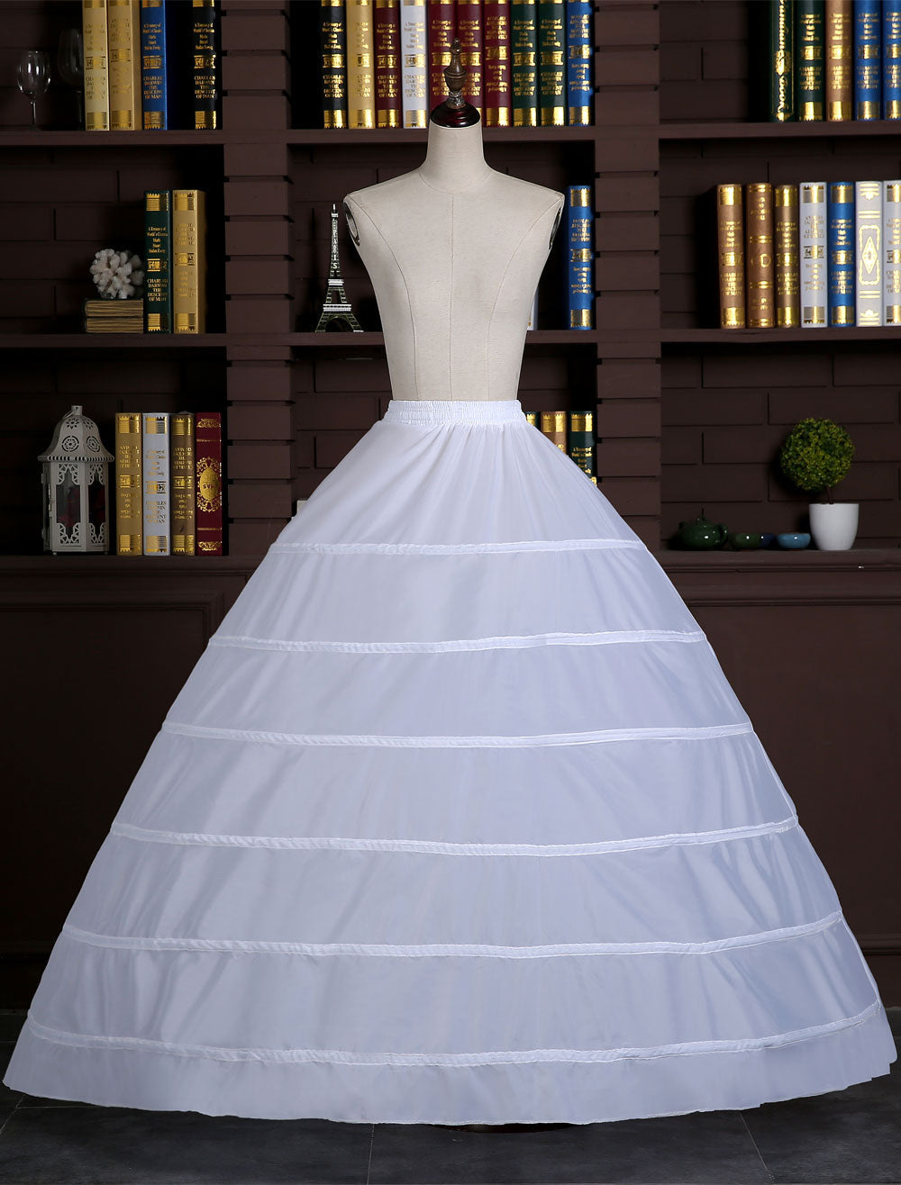 White Ball Gown Slip 1 tier Bridal Hoop Skirt Wedding Petticoat White Ball Gown Slip 1 tier Bridal Hoop Skirt Wedding Petticoat