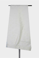 White Jacquard Double Breasted Peaked Lapel Wedding Suit for Men-Ballbella