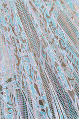 White V-neck Long sleeves Mermaid Sparkle Sequin Prom Dresses-Ballbella