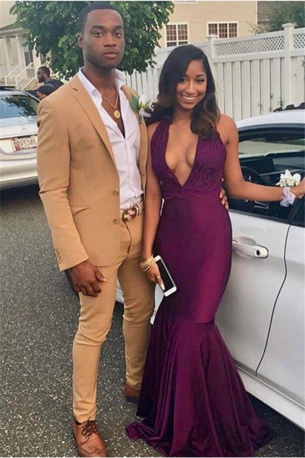 Yellow Notched Lapel Cotton Boy Prom Outfits Yellow Notched Lapel Cotton Boy Prom Outfits