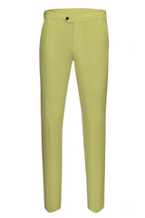 Yellow Three Pieces Peaked Lapel Designer Prom Suits for Men-Ballbella