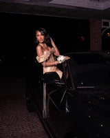 Classic Off-The-Shoulder Mermaid Prom Dresses Column Long With Gem