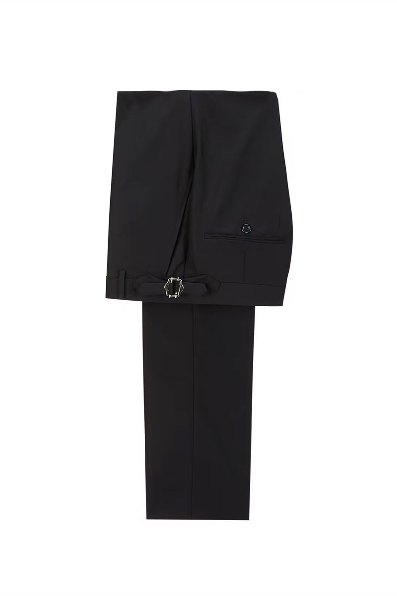 Black Floral Jacquard Shawl Lapel Men's Suit