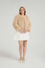 Timeless Faux Fur Long Sleeves Short Jacket Winter Wedding Shawl