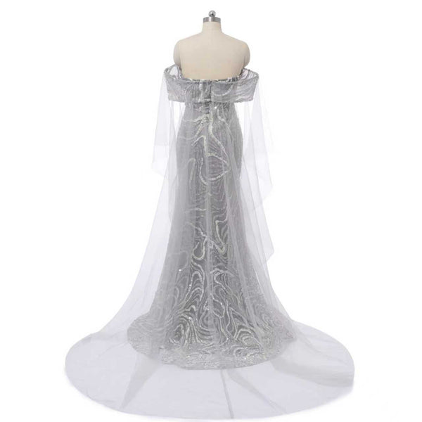 Charming Asymmetrical Strapless Mermaid Prom Dresses Sheath Beads With Zipper