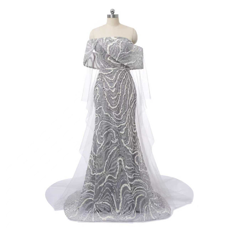 Charming Asymmetrical Strapless Mermaid Prom Dresses Sheath Beads With Zipper