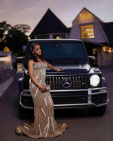 Classic Sweetheart Strapless Sleeveless Prom Dresses Sheath Floor Length With Beads-Ballbella