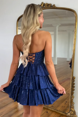 Delicate Sweetheart Sparkle Special Princess Homecoming Dresses with Ruffles