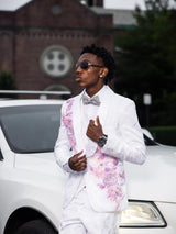 Latest White Coat 3 Pieces One Button Prom Suits Shawl Lapel Homecoming Tuxedo-Ballbella