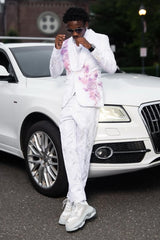 Latest White Coat 3 Pieces One Button Prom Suits Shawl Lapel Homecoming Tuxedo-Ballbella