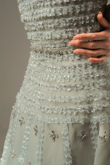 Elegant Strapless Sleeveless A-Line Prom Dresses Gem Long With Zipper