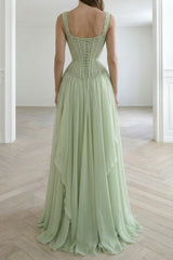 Dazzling Mint Green Sweetheart Straps Sleeveless Chiffon Prom Dresses Gem With Lace-Up Back