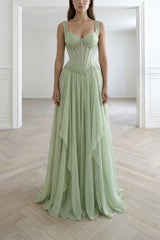 Dazzling Mint Green Sweetheart Straps Sleeveless Chiffon Prom Dresses Gem With Lace-Up Back