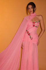 Sparkling Pink Sweetheart Strapless Sleeveless Prom Dresses Gem With Pleats