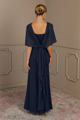 Glamorous Navy Blue Mermaid Satin Prom Dresses Column Floor Length With Zipper