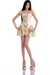 Timeless Spaghetti-Straps Sleeveless Homecoming Dresses Mini With Flower Zipper