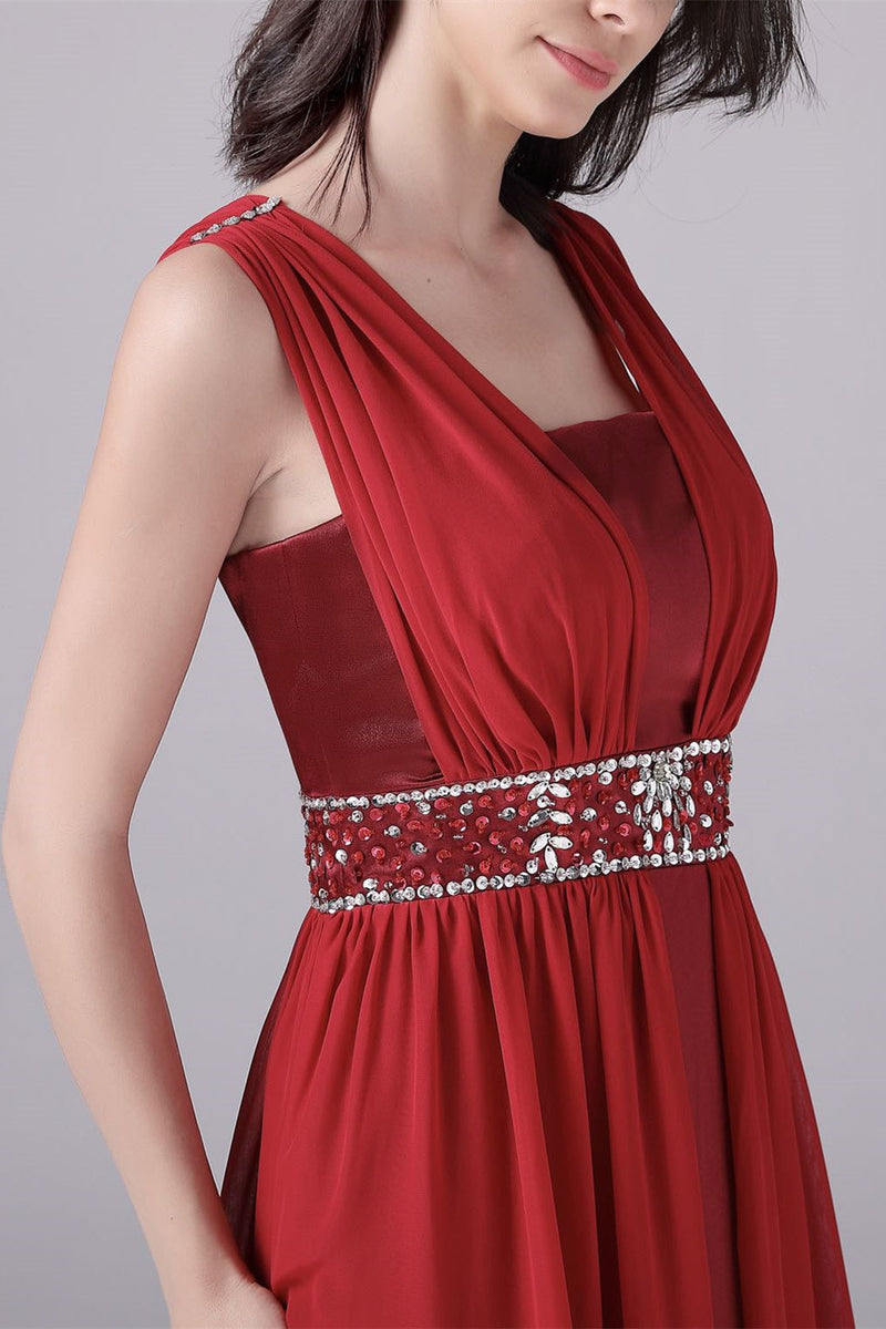 A-line court train sleeveless halter backless mother's dress-Ballbella