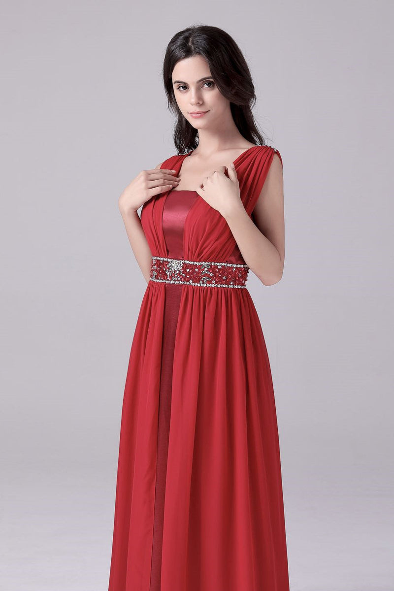 A-line court train sleeveless halter backless mother's dress-Ballbella