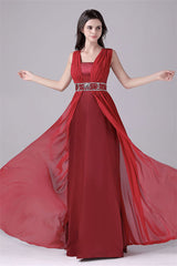 A-line court train sleeveless halter backless mother's dress-Ballbella