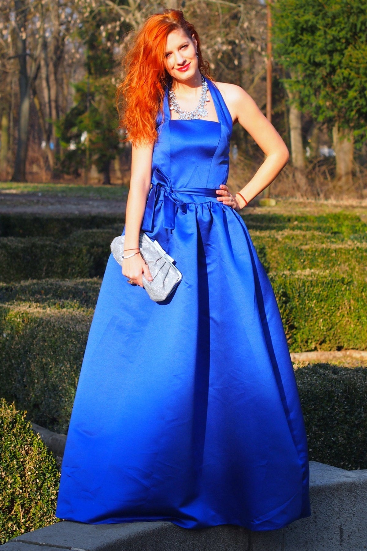 A-Line Sweetheart One-Shoulder Floor Length Tulle Evening Dress